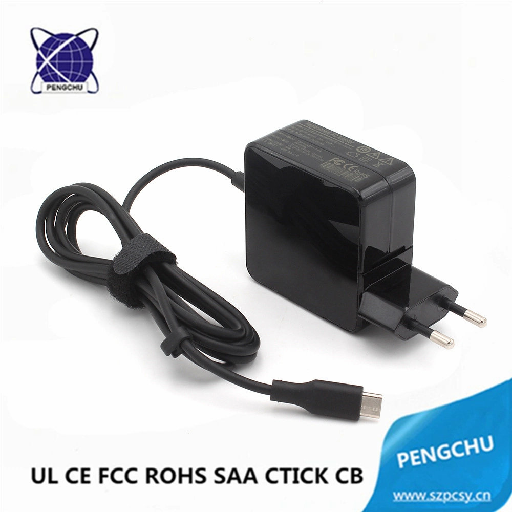45W Travel Charger USB-C PD Laptop Power Adapter with CE FCC RoHS