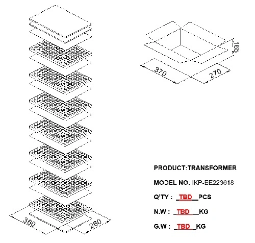 Customized SMD Type CCFL Transformers (IKP-EEL Series)