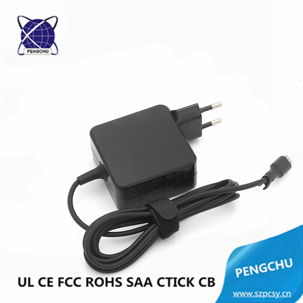 45W Travel Charger USB-C PD Laptop Power Adapter with CE FCC RoHS
